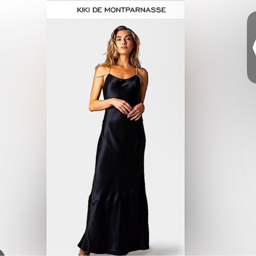 Elegant Black Satin Slip Dress